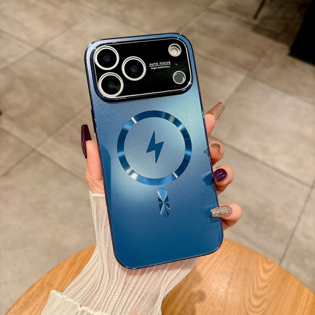 Plain Skin Friendly Electorplating Magnetic Case For iPhone 17 Pro Max 16 15 14 13 With Camera Lens Coverage Protector Tik Tok