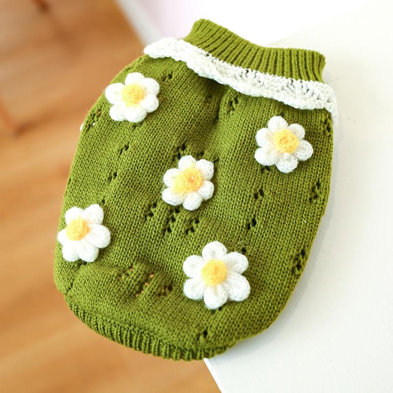 Cozy Autumn/Winter Floral Sweater for Pets