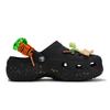 Crocs Classic Platform Clog 811 Made Pixel Land Ink Splash Detachable Accessories Hole Shoes Women's Black