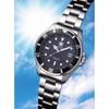 Elgin Solar Diver Wristwatch FK1426S-B Men's Silver