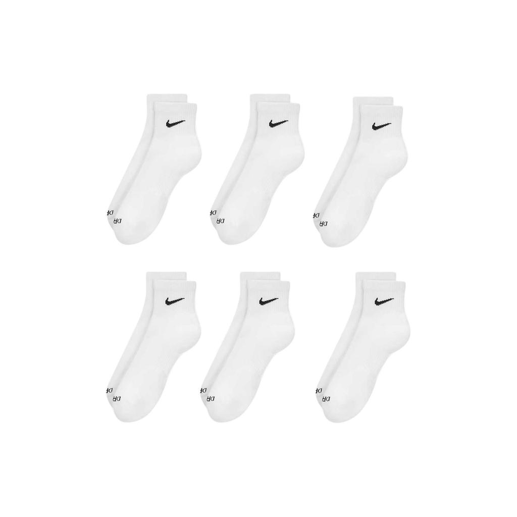 Nike Everyday Plus Cushioned Ankle Socks 6 Pairs White SX6899-100