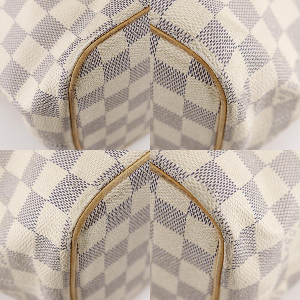 LOUIS VUITTON Saleya PM Handbag N51186 White Damier Azur Canvas Women Used