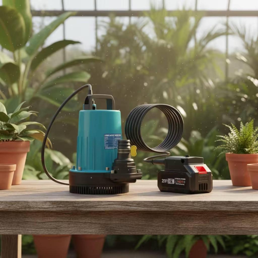 Submersible Water Pump with 21V Electric Cordless for Gardeners, Aquarium Hobbyists,