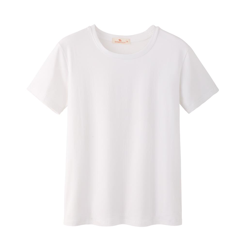 Spring New Short-sleeved Ins Korean Version T-shirt Girls Round Neck Casual Printed Tops Fashionable and Cute Women's Clothing