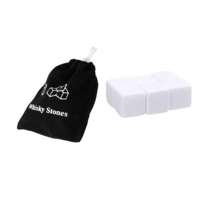 GL06362-Pierres à Whisky 100% naturelles. Accessoires pour Bar de noël. Refroidisseur de Whisky. Cadeau de mariage