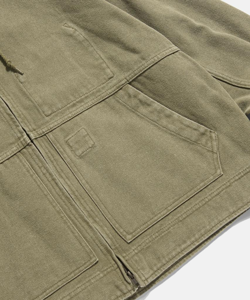 Espionage Ray Canvas Work Parka Khaki Beige