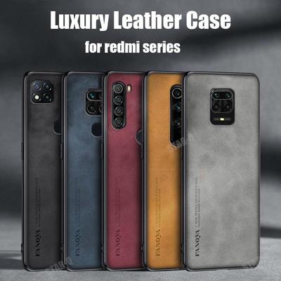9a 9c Nfc 9at Luxury Sheepskin Leather Case For Xiaomi Redmi Note 9 8 7 5 Pro 9pro Retro Men Back Cover On Note9 Note8 2021 8pro