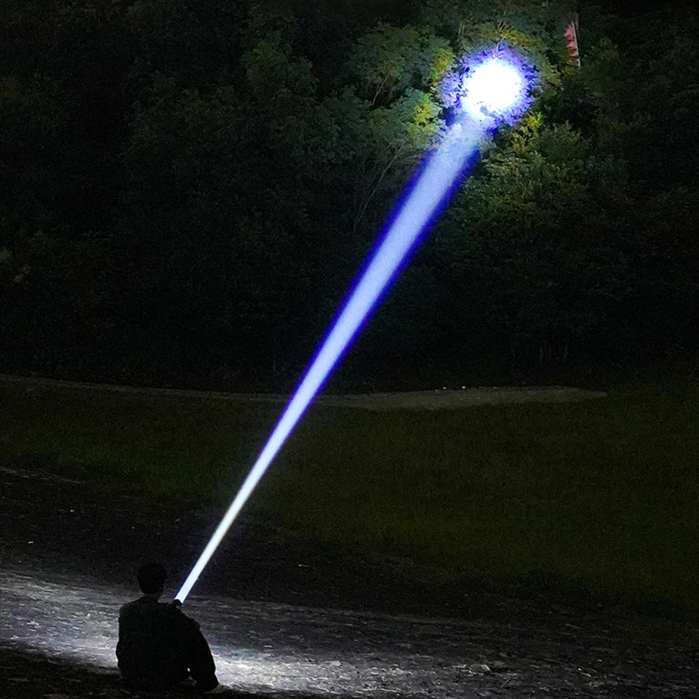 Super Bright Flashlight Portable Rechargeable LED Lamp Zoom Lantern Waterproof Outdoor Lights For Fishing