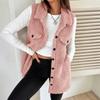 New Autumn Winter Lapel Fleece Vest Loose Fit Elegant Commuter Women's Sherpa Vest