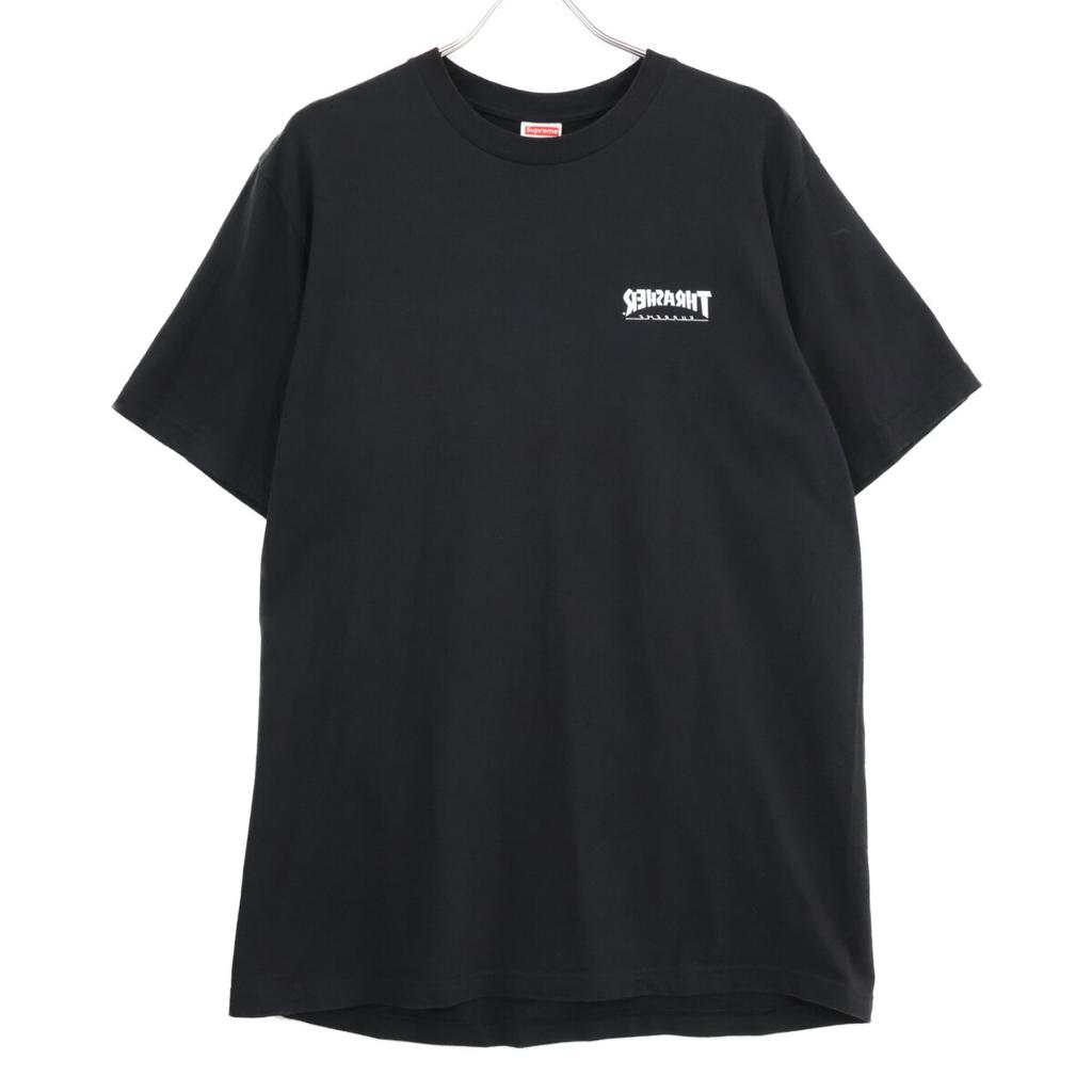 Supreme XThrasher [24AW] Cross Tee Short Sleeve T-Shirt Tops M blackUsed