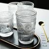 Nordic Style Retro Relief Sunflower Glass Coffee Cup Milk Cup Breakfast Cup Juice Cup
