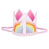 Newborn Baby Rainbow Crown Lace Princess Cute Hairband Headband Baby Infant Boys Girls Birthday Party Show Photo Headdress Gift