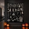 Coloring Blanket for Adults Halloween DIY Blanket, Throw with Ghost Patterns, Color Your Artistic Bedroom Decor Accessories Own Washable Cozy