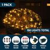 JOYFY 150 Warm White Christmas Net Lights for Christmas Eve Night Indoor & Outdoor Christmas Tree Bushes Decor