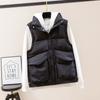 Autumn and winter cotton vest women's Korean version of the new stand-up collar drawstring large pocket short thermal jacket cotton vest