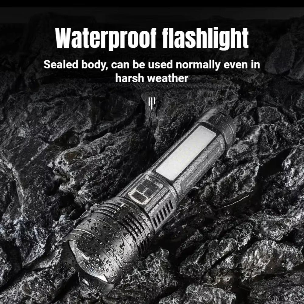 10000LM LED White Laser Built-in Battery Flash Light Emergency Spotlights 5km Most Powerful Led Flashlights Tactical Lights