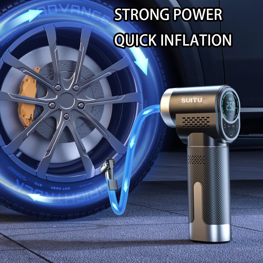 Portable electric motorcycle tire pump Handheld wireless air pump intelligent digital display fast and efficient inflation