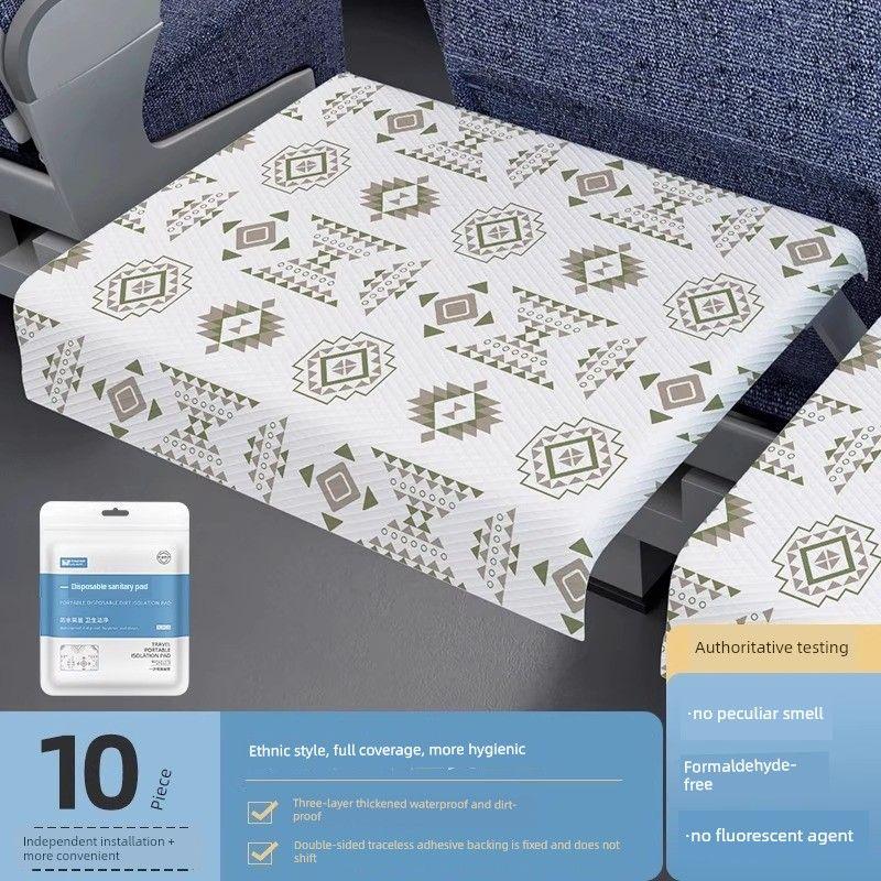

Disposable Dirt-Proof Mat, Small Table Mat, Seat Cover, Dirt Isolation, Train Seat Cover, Car, Train, High-Speed Rail Seat Cushion, Dining Mat Ethnic Style*10