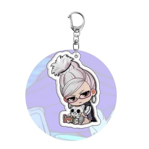 Set of 6 Acrylic Keychains featuring Dandadan, Momo Ayase, Ken Takakura, Turbo Babaa, and Hoshiko Ayase. Cute Anime Character Pendants for Decoration