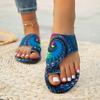 Women Slippers Casual Lightweight Shoes Bohemian Flower Pattern Sandals Flip Flops Big Size Slippers Home Slides Women