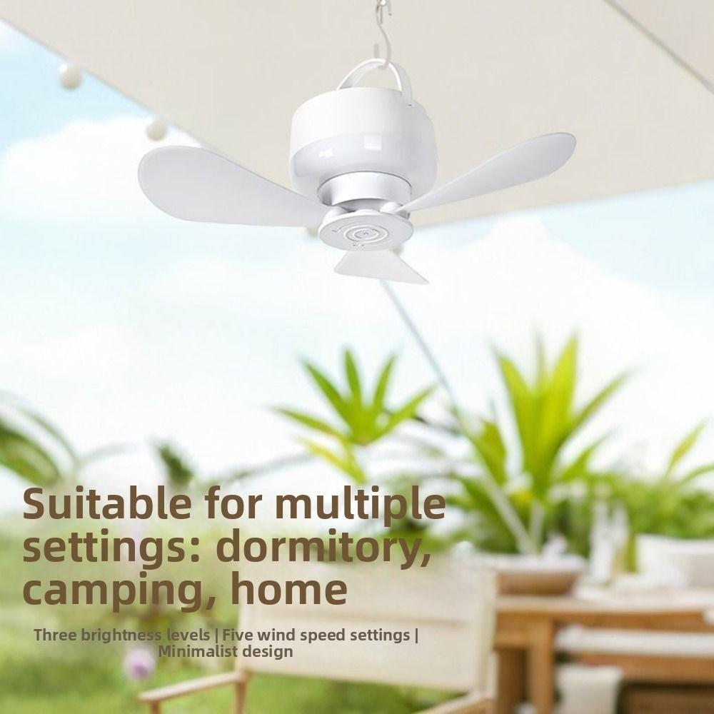 Silent Operation Ceiling Fan Light USB Rechargeable Energy Saving Ceiling Lamp with Remote Control Intelligent