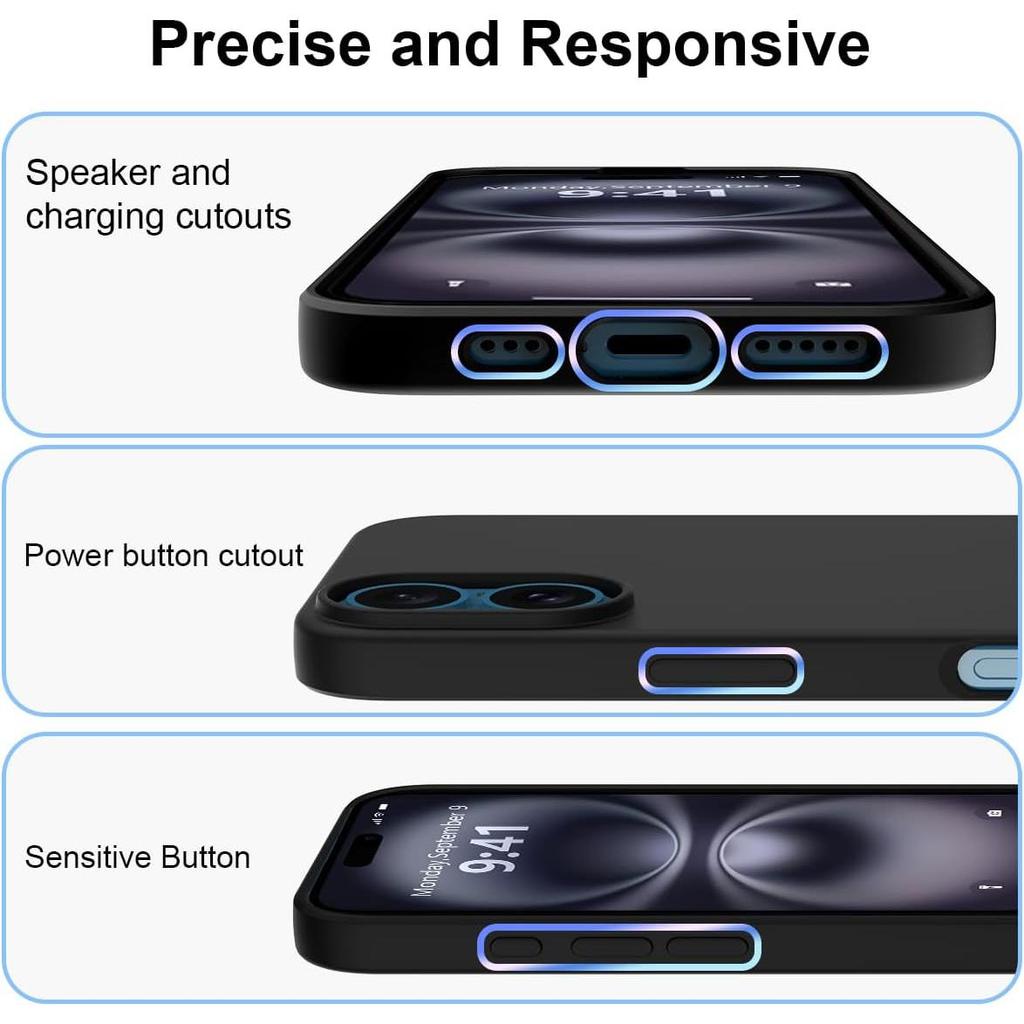 Liquid Silicone Case for iPhone 17 16 15 14 13 12 11 Pro Max 12 Mini iPhone 16 Plus 16e 17 Air Soft Protective Anti-drop Cover