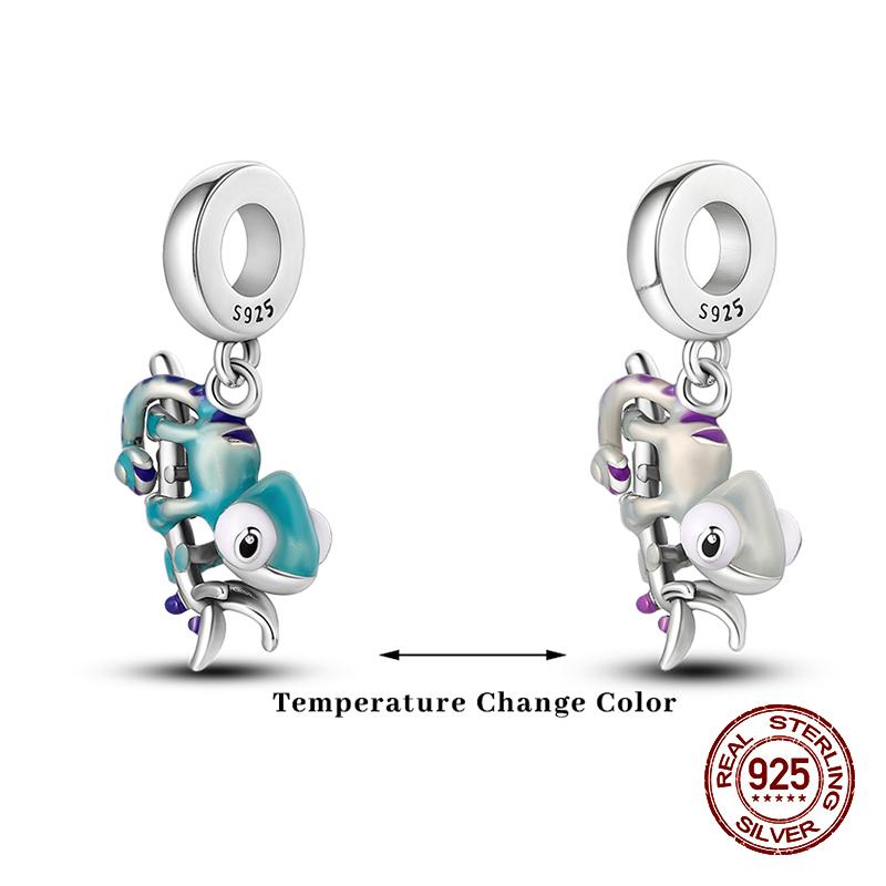 100% 925 Sterling Silver Blue Ocean Animal Glow Butterfly Crab Charm Beads Fit 925 Original Bracelets Luxury DIY Jewelry