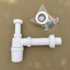 Standard Sinks Wall-Mounted Drainpipe White Flexible Sink Trap  Kitchen Installation