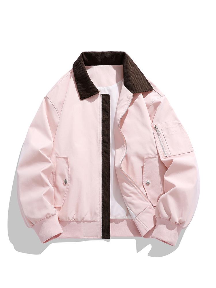 2026 Premium Corduroy Baseball Collar Bomber Jacket