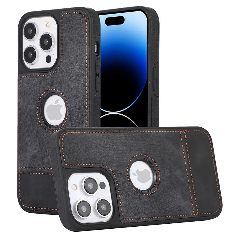 

Suitable for Apple 15promax Phone Case, IPhone14 Full Cover 13 Business High-end 12 Anti-drop 11 Patchwork Leather Case iPhone X/Xs Universal