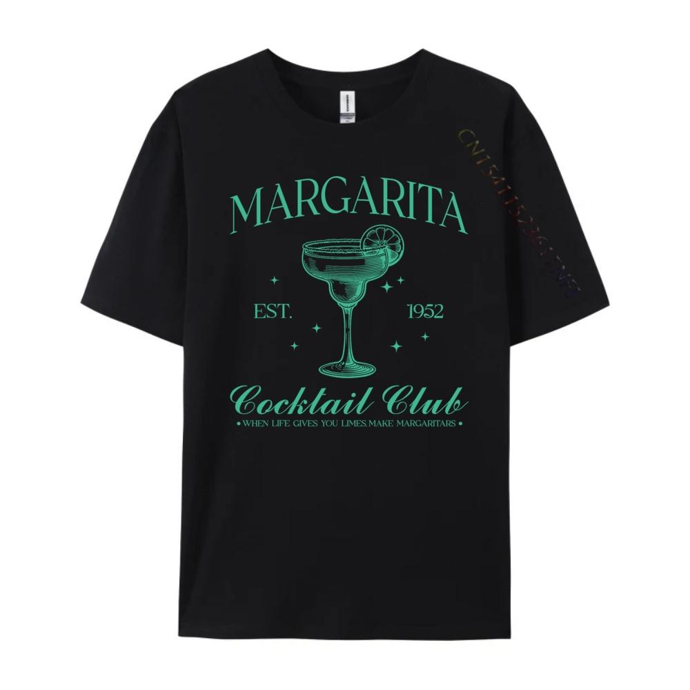 Margarita Cocktail Club Funny Drinking Gift Idea Plain T Shirts Wholesale Unisex Luxury TShirt Normal