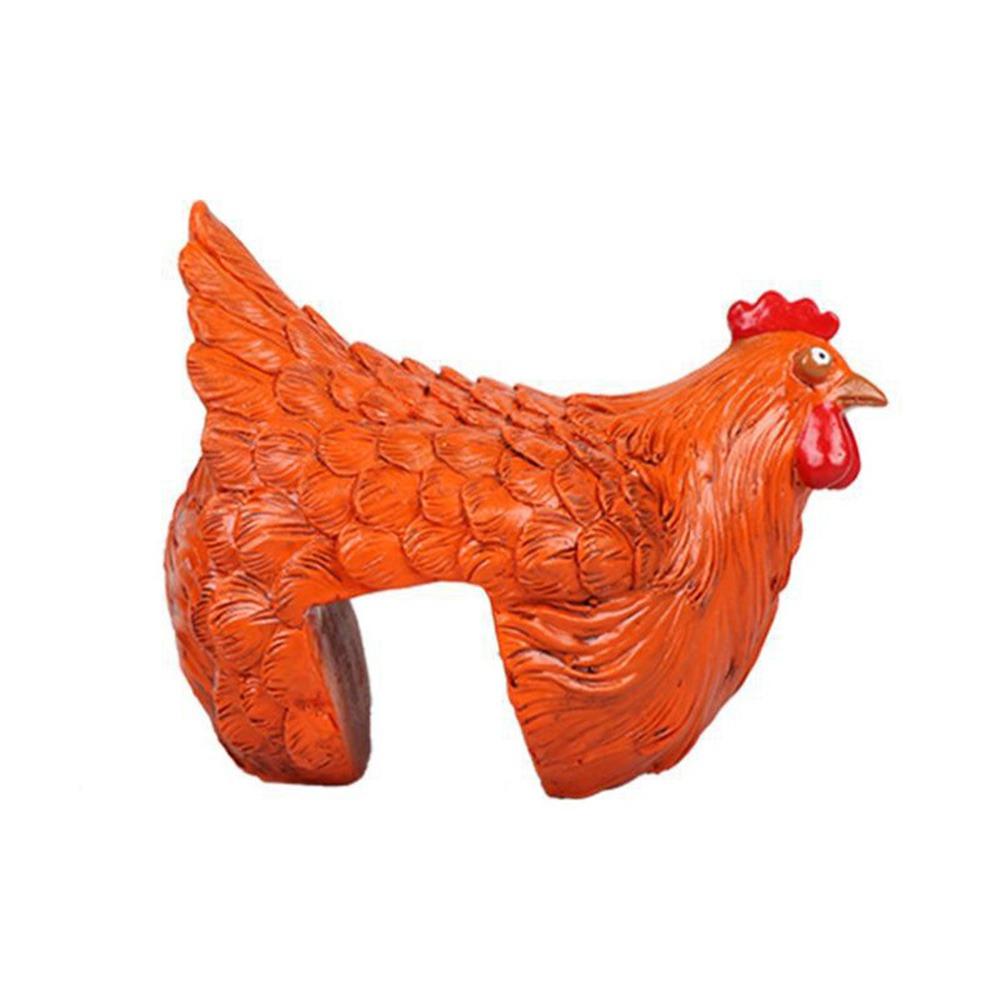 Multicolor Cartoon Chicken Figurines DIY Chicken Statue Creative Fence Decoration  Indoor Outdoor