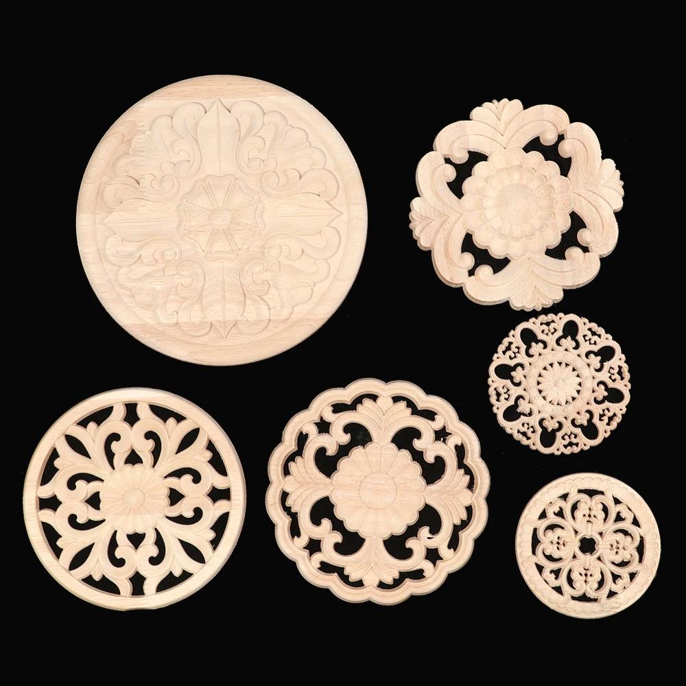 1 Pezzo Multi-stili Parete Porta Mobili Parti Angolo Applicazioni Cornice Legno Intagliato Intaglio Legno Decorativo Figure in Legno Artigianato