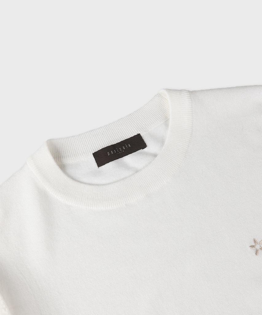 PANICALE Ivory Wool Blend Crew Knit