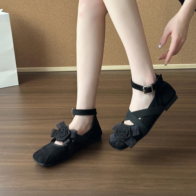Fashion Flower Women Flats Cool Ballet Dance Shoes Elegant Classical Shallow Shoes Fashion Casual Running Shoes 2025 Autumn New Zapatos