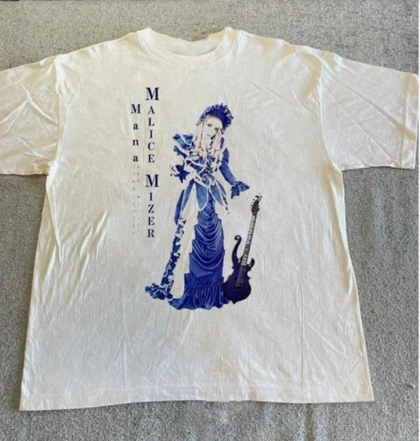 Rare MALICE MIZER Band and Guitar Short Sleeve Full Size Unisex T-shirt XL
