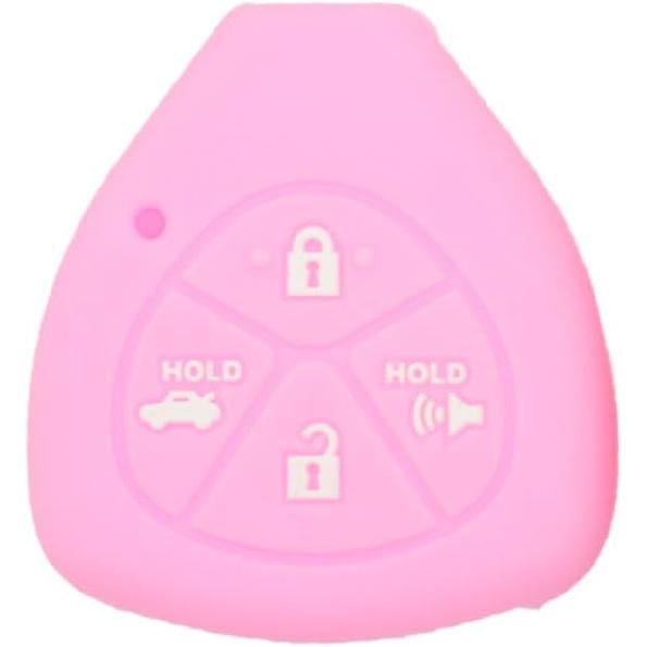 SEGADEN Silicone Cover Protector Case Holder Skin Jacket Compatible with TOYOTA 4 Button Remote Key Fob CV2416 Orange