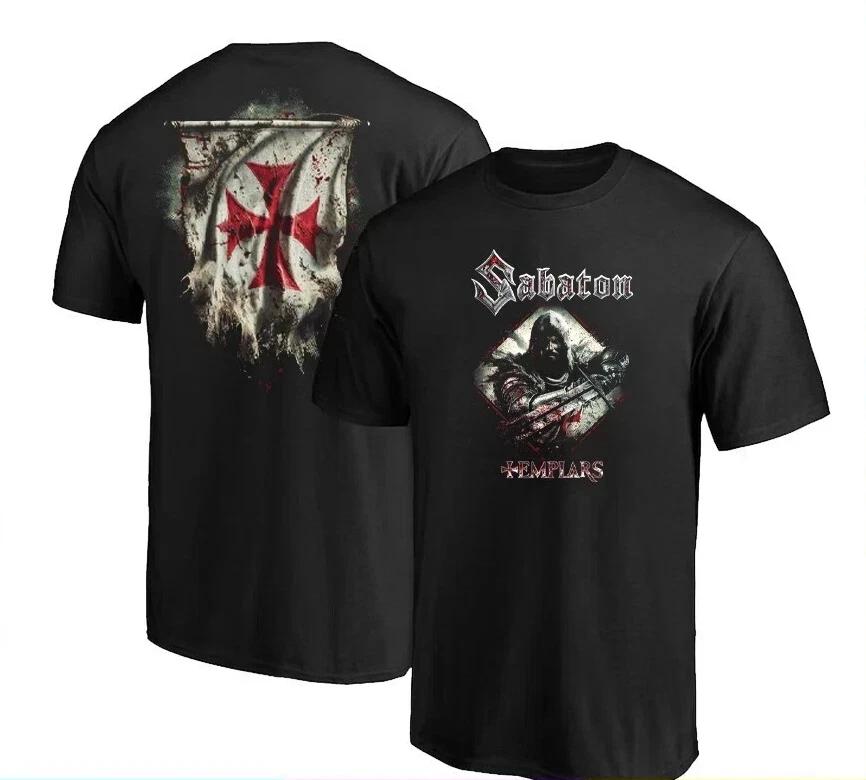 Premium Quality! 2025 Sabaton Templars Men and Women Cotton T-shirt Fans Gift M