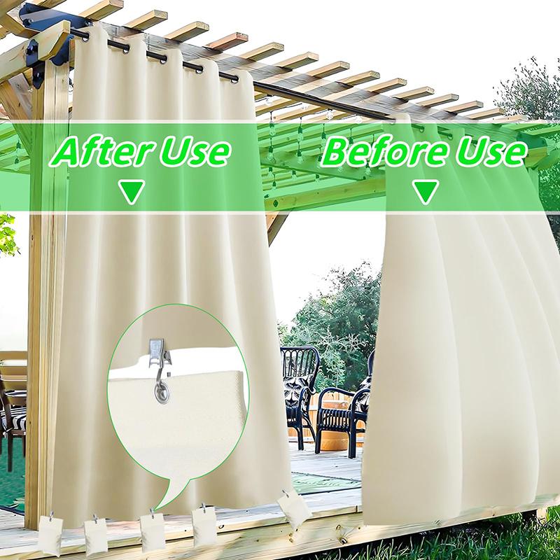10 Pack Outdoor Curtain Weights 15Oz Outdoor Curtain Sandbag Weighted Bags Drapery Weights Bottom Patio Curtain Weights Bags