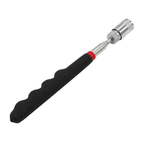 Telescoping Magnetic Pickup Tool with LED Light Non-Slip Stainless Steel Extendable Magnet Pickup with Plastic Handle for Bolts Metal