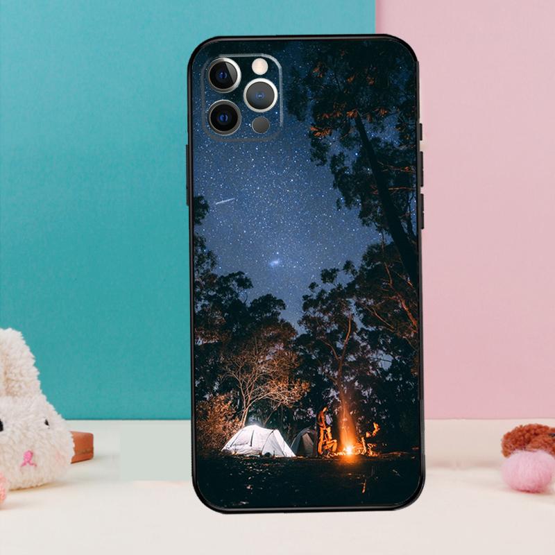 Camping Nature Phone Case For iPhone 17 Air 16 14 13 12 11 15 Pro Max 12 13 mini 15 16 Plus 16e Cover Coque