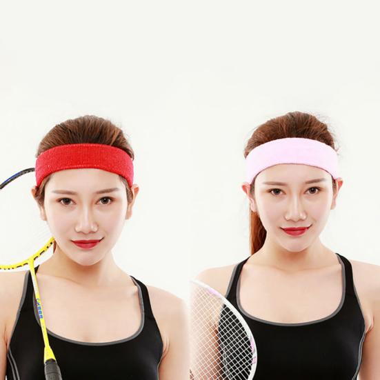 Outdoor Sport Sweatband Headband Yoga Gym Unisex Stretch Solid Color Hair Band
