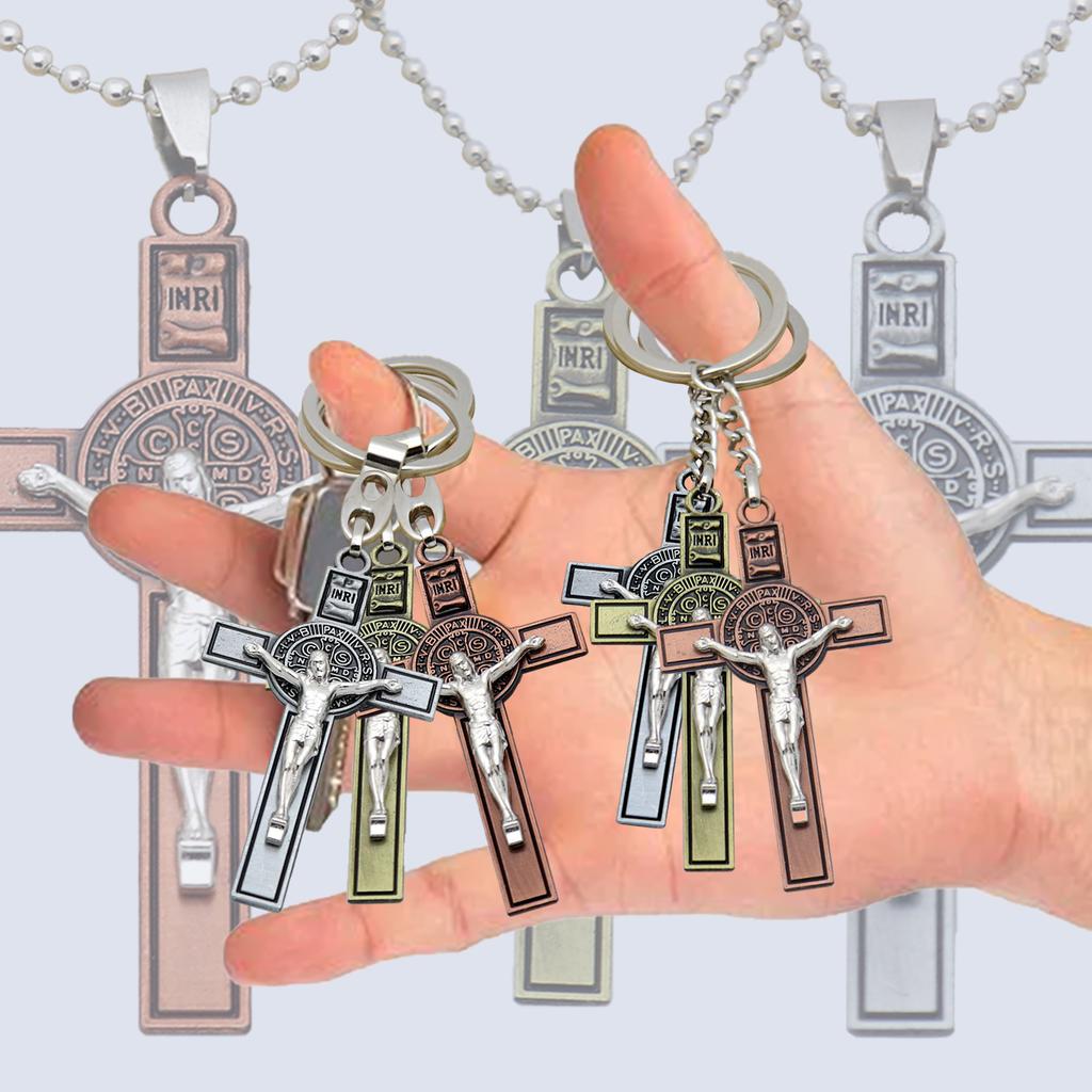 Necklaces Unique Metal Pendants Jewelry Cross Charm Suitable for Christian Believers Gift Enthusiasts Trendsetters