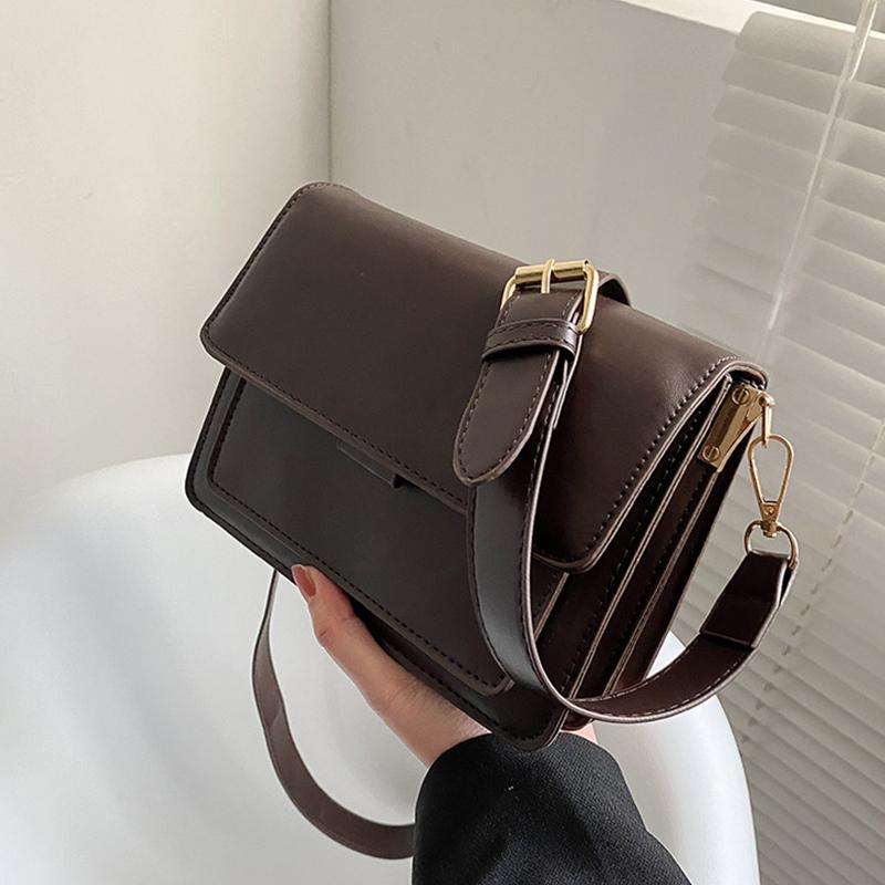 Fashion Brand Women'S Compact Crossbody Bag Lightweight Pu Leather Messenger Bag Flap Handbag Purse Summer Travel Bag