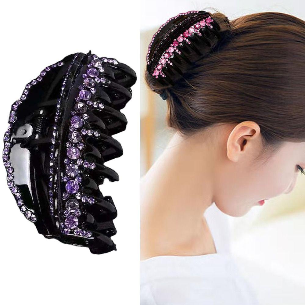 Fixing Ladies Hair Crystal Hair Clip Big Hairpin New Hair Accessories  Women Girls