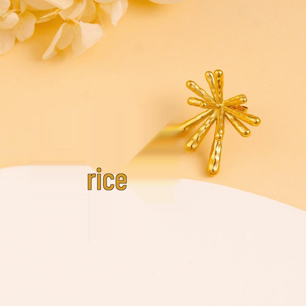 French Retro INS Fashion Firework Earrings: Simple, High-End Stud Design, Versatile and Stylish for Every Occasion.
