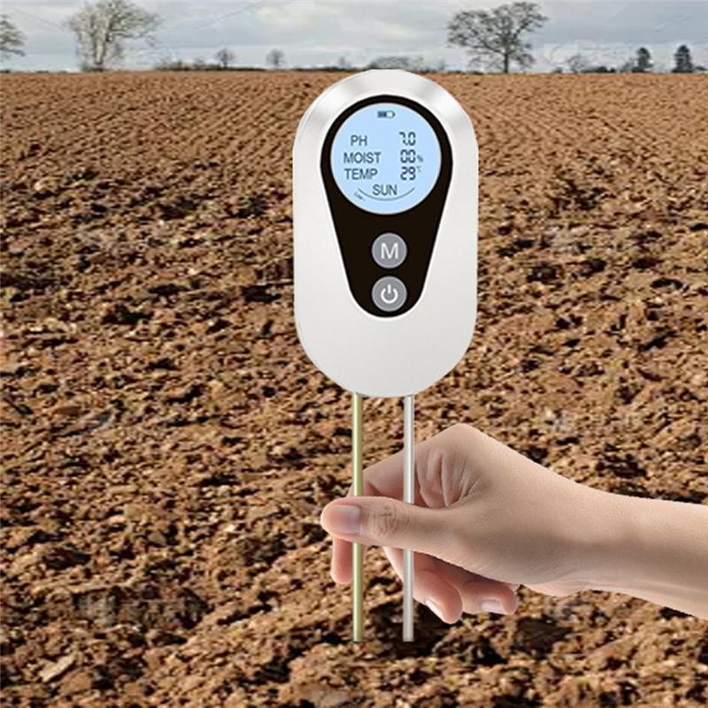 A95I-Digital Soil Tester 4-In-1 Soil PH Moisture Light Temperature Meter For Garden Plants Greenhouse Farm Outdoor Indoor