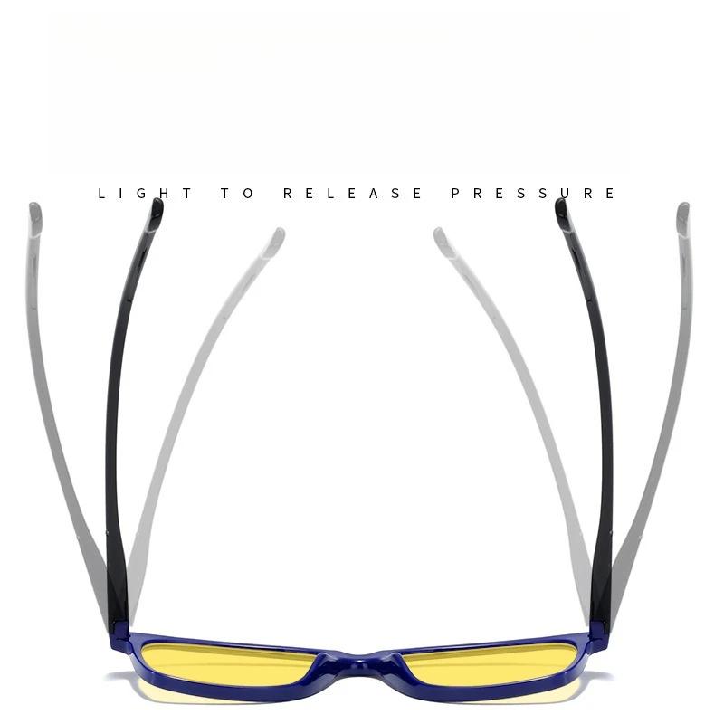 New Night Vision Anti-Blue Light Plain Glasses Stylish Square-Frame Gaming Spectacles Ultra-Lightweight Uv Protection Eyewear