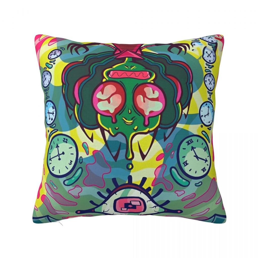 Invaders Zims Cartoon Square Pillow Case Cushion Covers Funny Zippered Decor Throw Pillow Case Cover For Home 40X40Cm