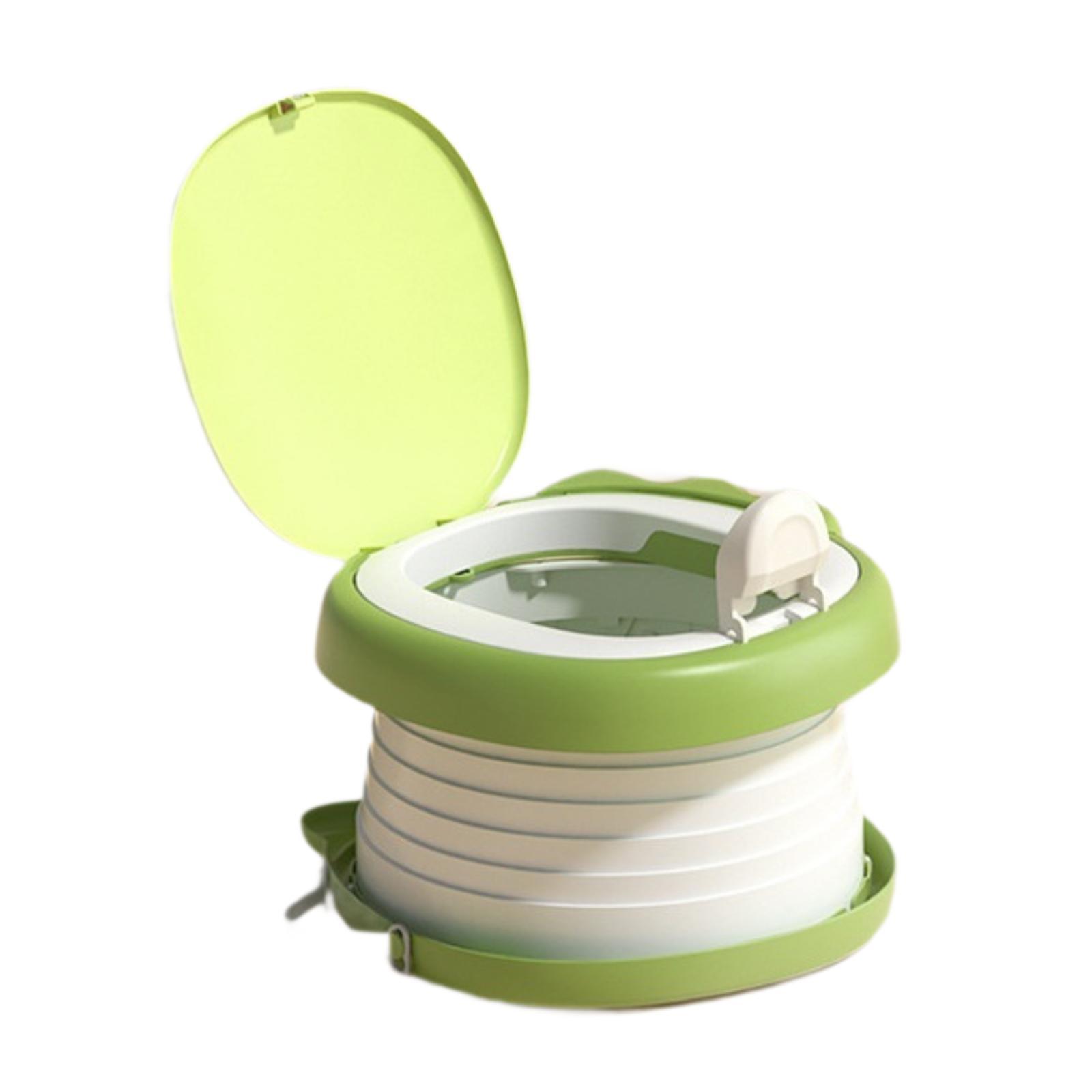 Baby Potty Chair Seat Reusable with Lid with Handle Foldable Portable Travel